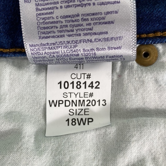 NYDJ Petite Marilyn Straight Dark Wash Jeans - Picture 16 of 16